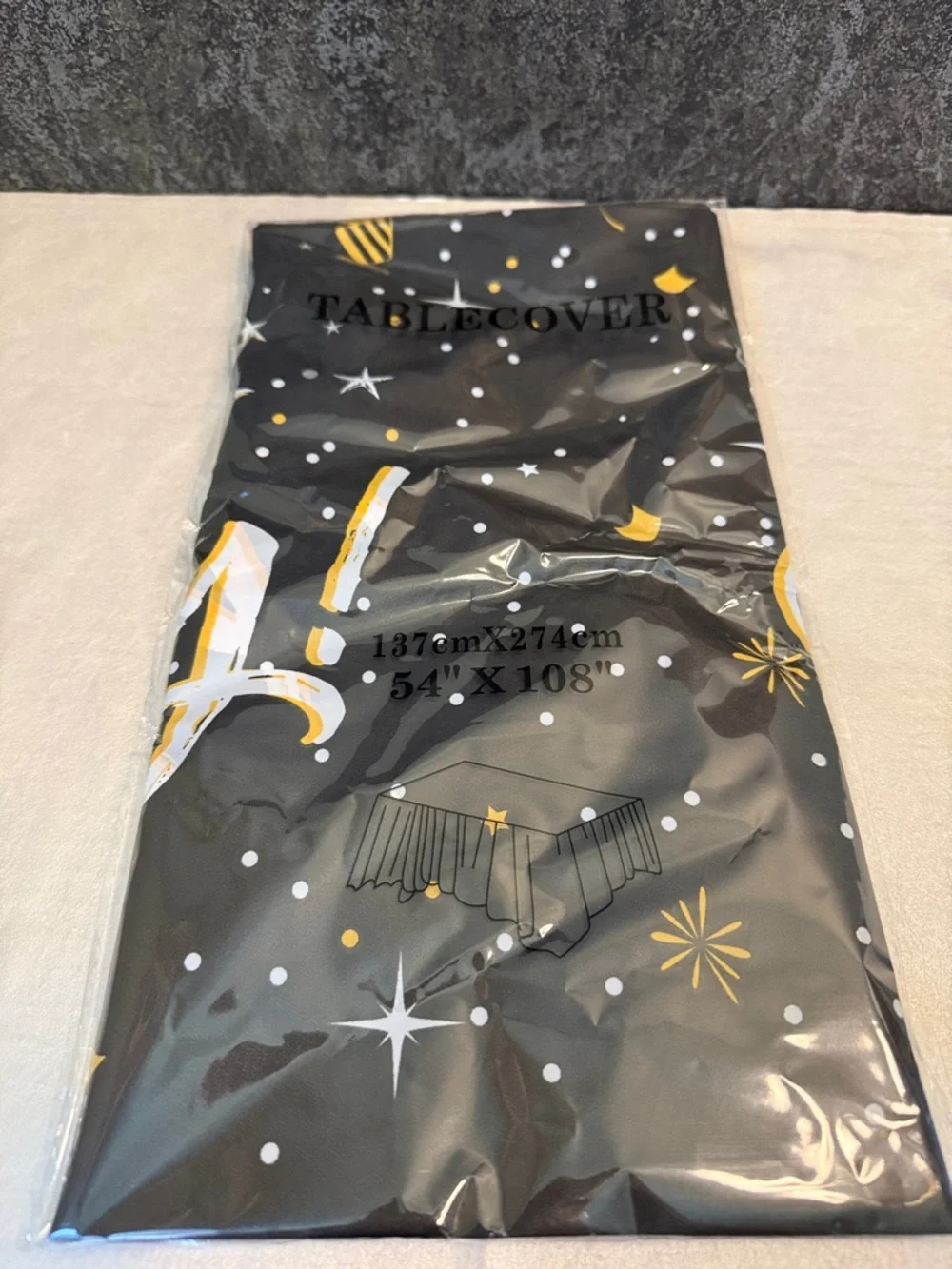 Gold and Black Happy Birthday Party Supplies Kit - Home Party Decorations